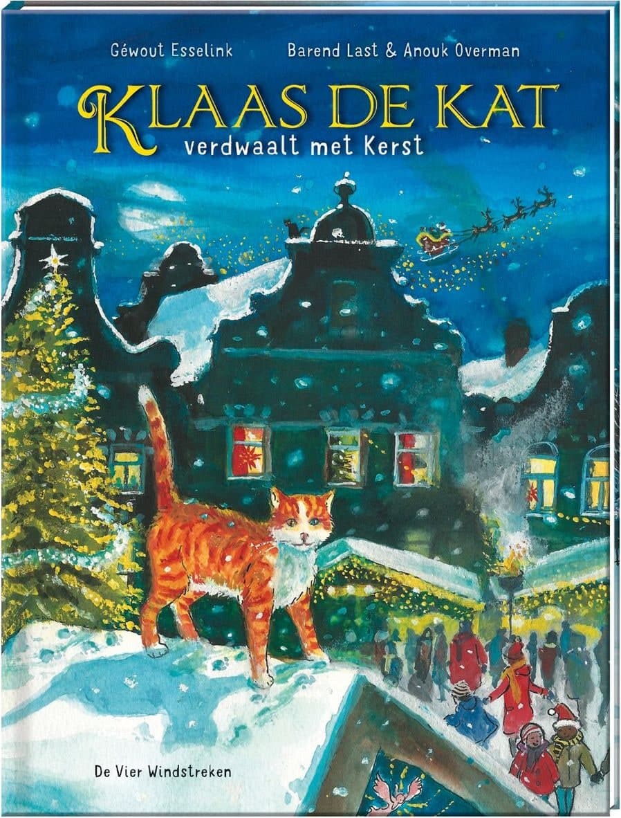 Omslag van Klaas de kat verdwaalt met Kerst